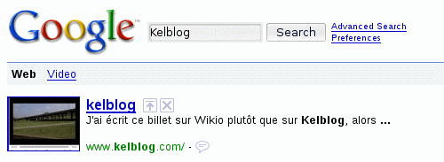 vignette dans SERPs Google